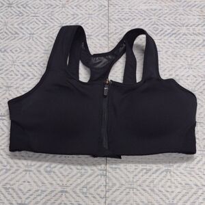 Nike Black Zip-Front Sports Bra